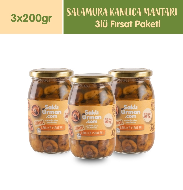 Salamura Kanlıca Mantarı 3x200 gr